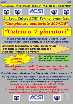 Squadre serie per Campionato amatoriale di calcio a 7 da Ottobre 2024 in Torino con iscrizione gratuita. foto-26232